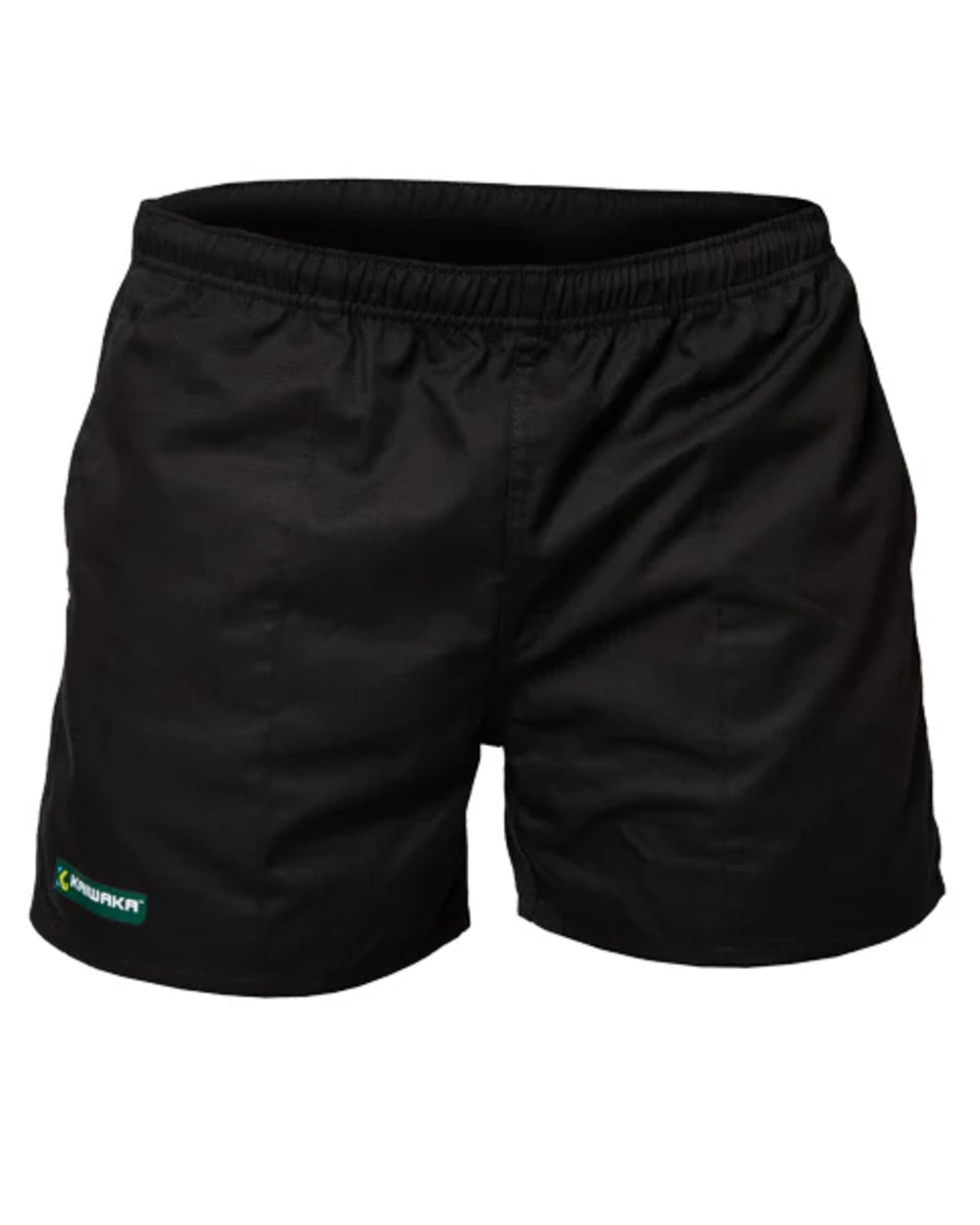 Black coloured Kaiwaka Mens Shorts on white background 