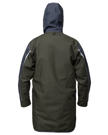 Olive coloured Kaiwaka Mens Stormforce Winter Jacket on white background 