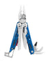 Blue Cerakote Coloured Leatherman Signal+ Multi-Tool W/ Nylon Sheath On A White Background 