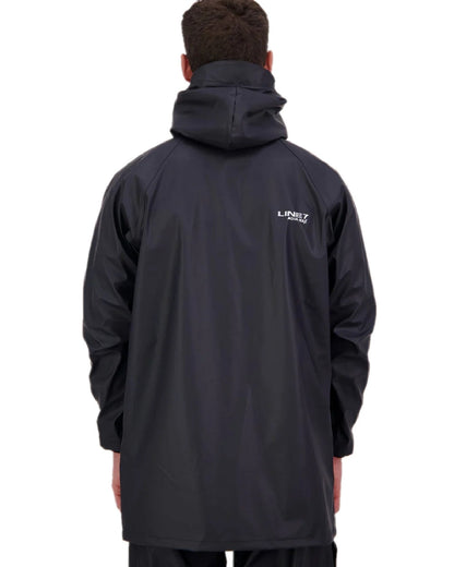 Navy Coloured Line 7 Mens Aqua Max Waterproof Jacket on white background 