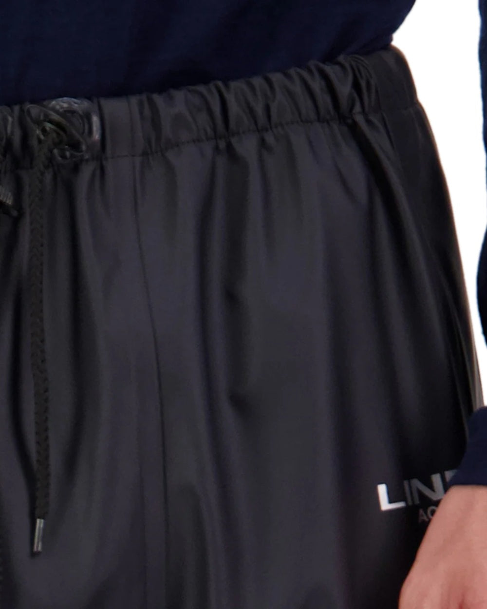 Navy Coloured Line 7 Mens Aqua Max Waterproof Overtrouser on white background 