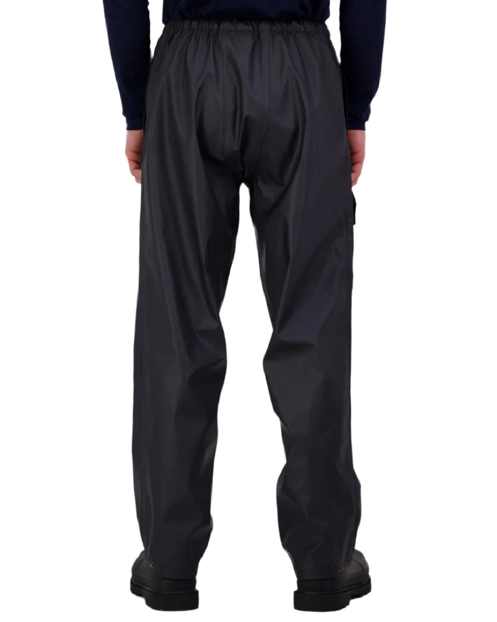 Navy Coloured Line 7 Mens Aqua Max Waterproof Overtrouser on white background 