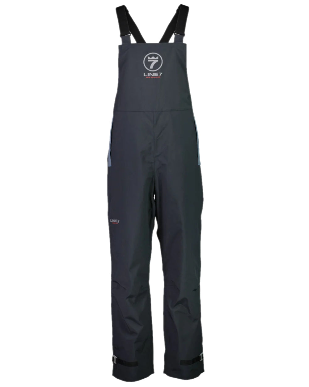 Stormy Weather Ebony Coloured Line 7 Mens Storm Armour10 Waterproof 2 Layer Bib Overtrouser on white background 