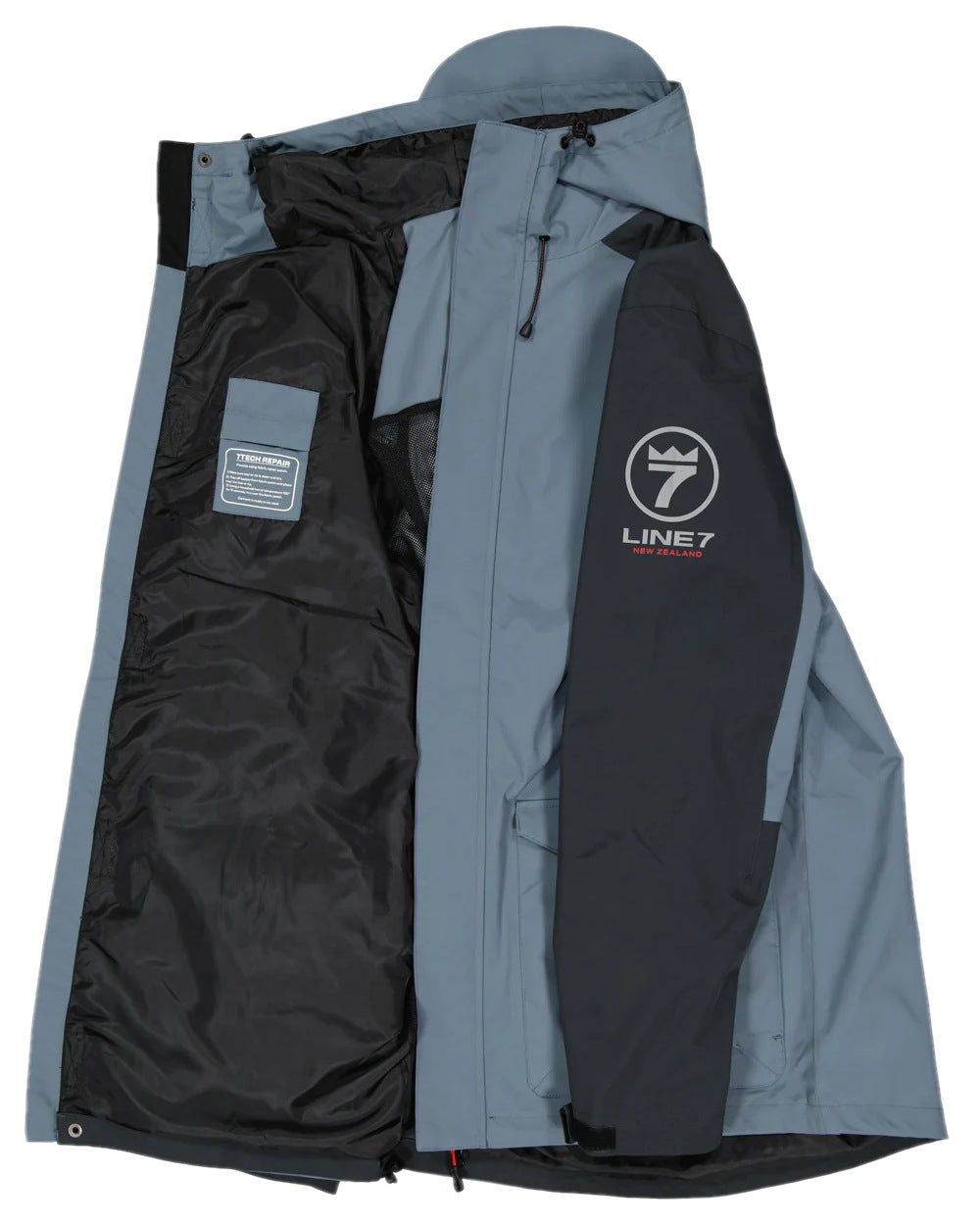 Stormy Weather Ebony Coloured Line 7 Mens Storm Armour10 Waterproof 2 Layer Jacket on white background 