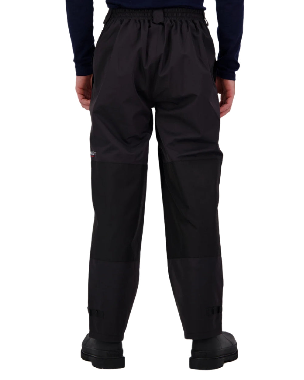 Black coloured Line 7 Mens Territory Storm Pro20 Waterproof Overtrouser on white background 