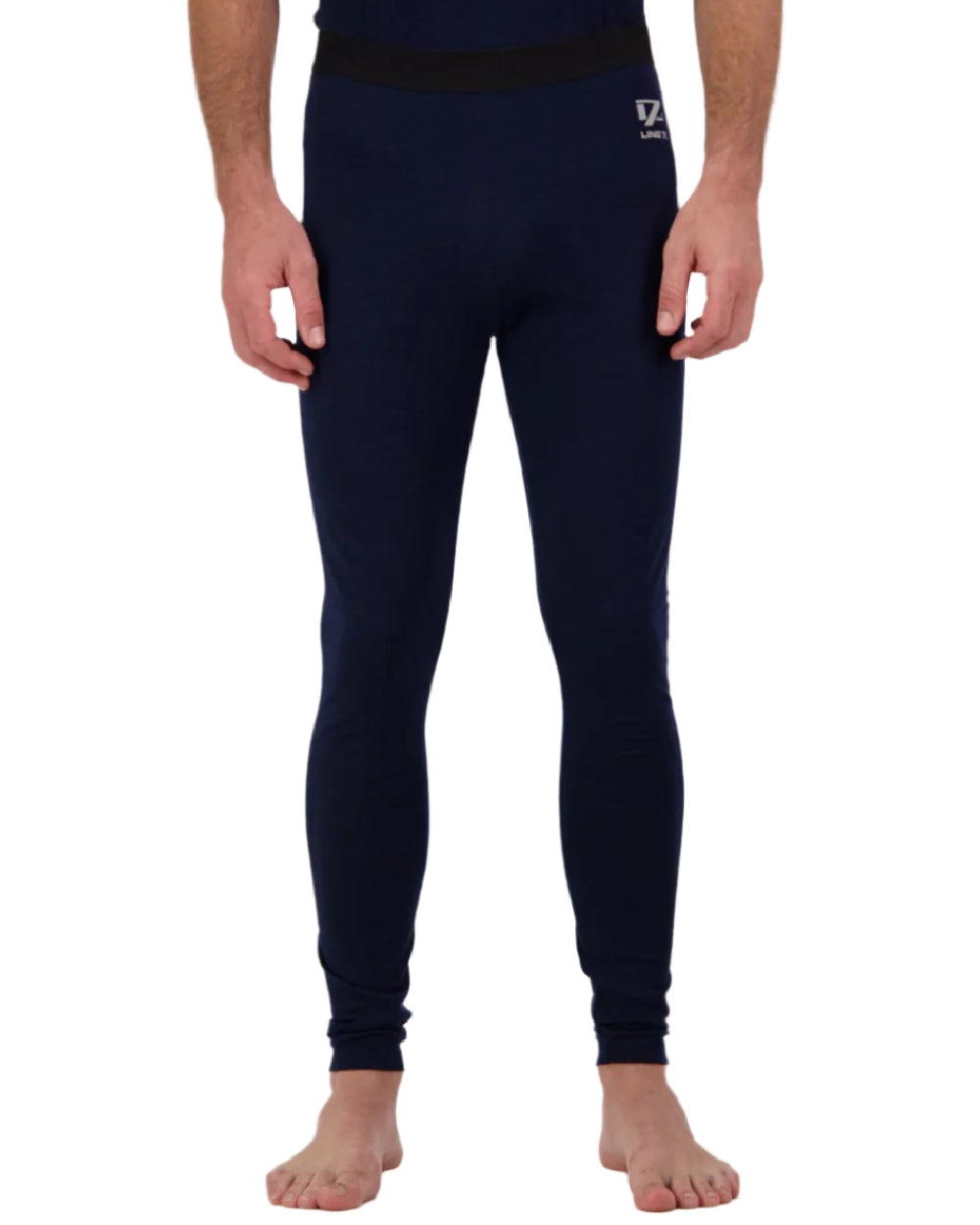Midnight Coloured Line 7 Merino Leggings on white background 