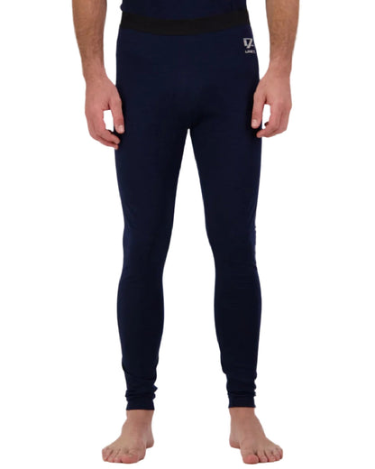 Midnight Coloured Line 7 Merino Leggings on white background 