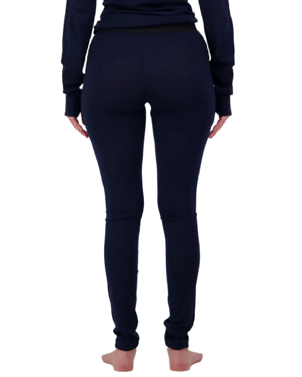 Midnight Coloured Line 7 Merino Leggings on white background 