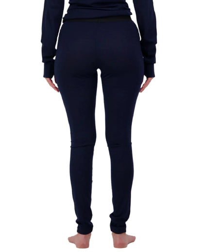 Midnight Coloured Line 7 Merino Leggings on white background 