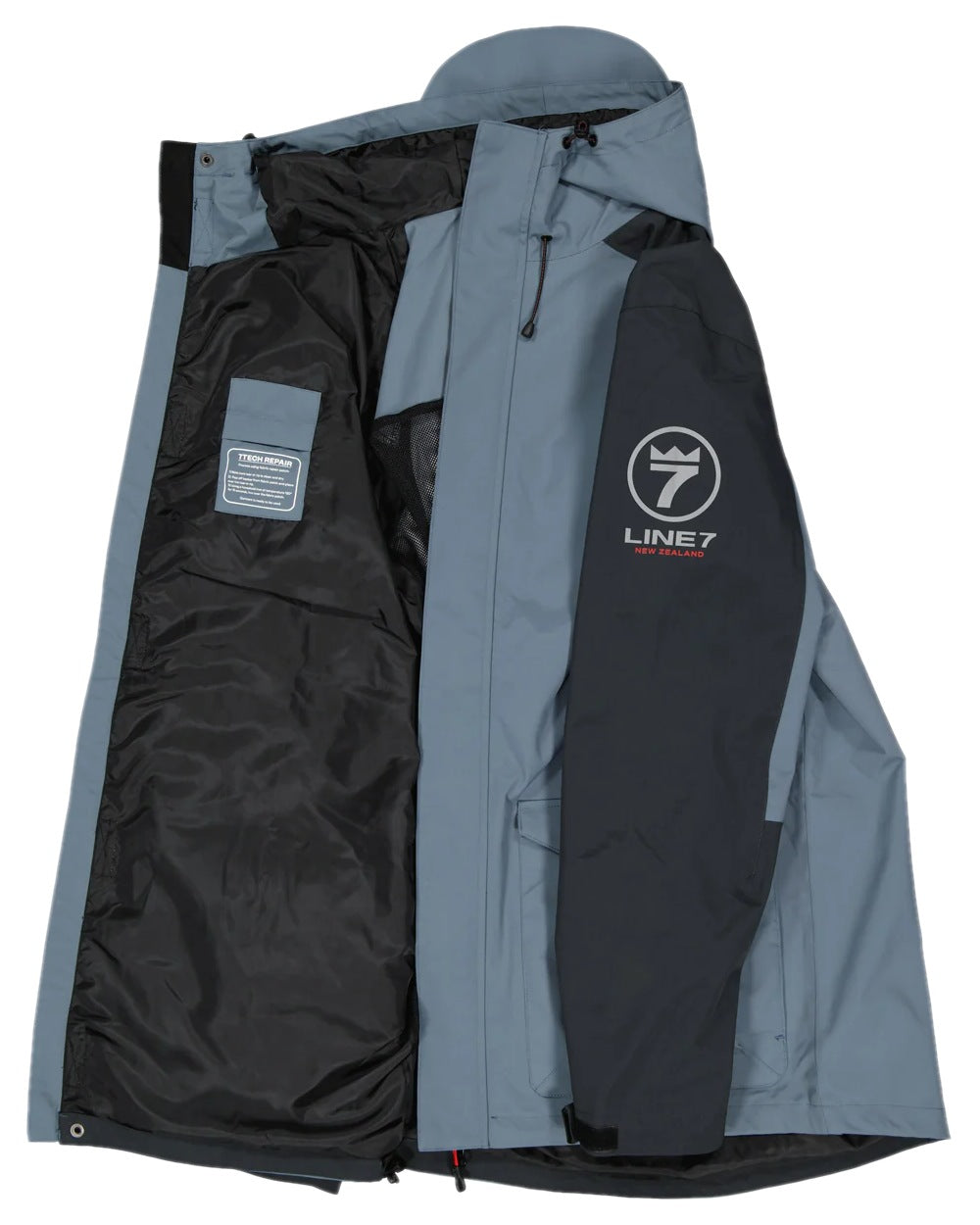 Stormy Weather Ebony Coloured Line 7 Womens Storm Armour10 Waterproof 2 Layer Jacket on white background 