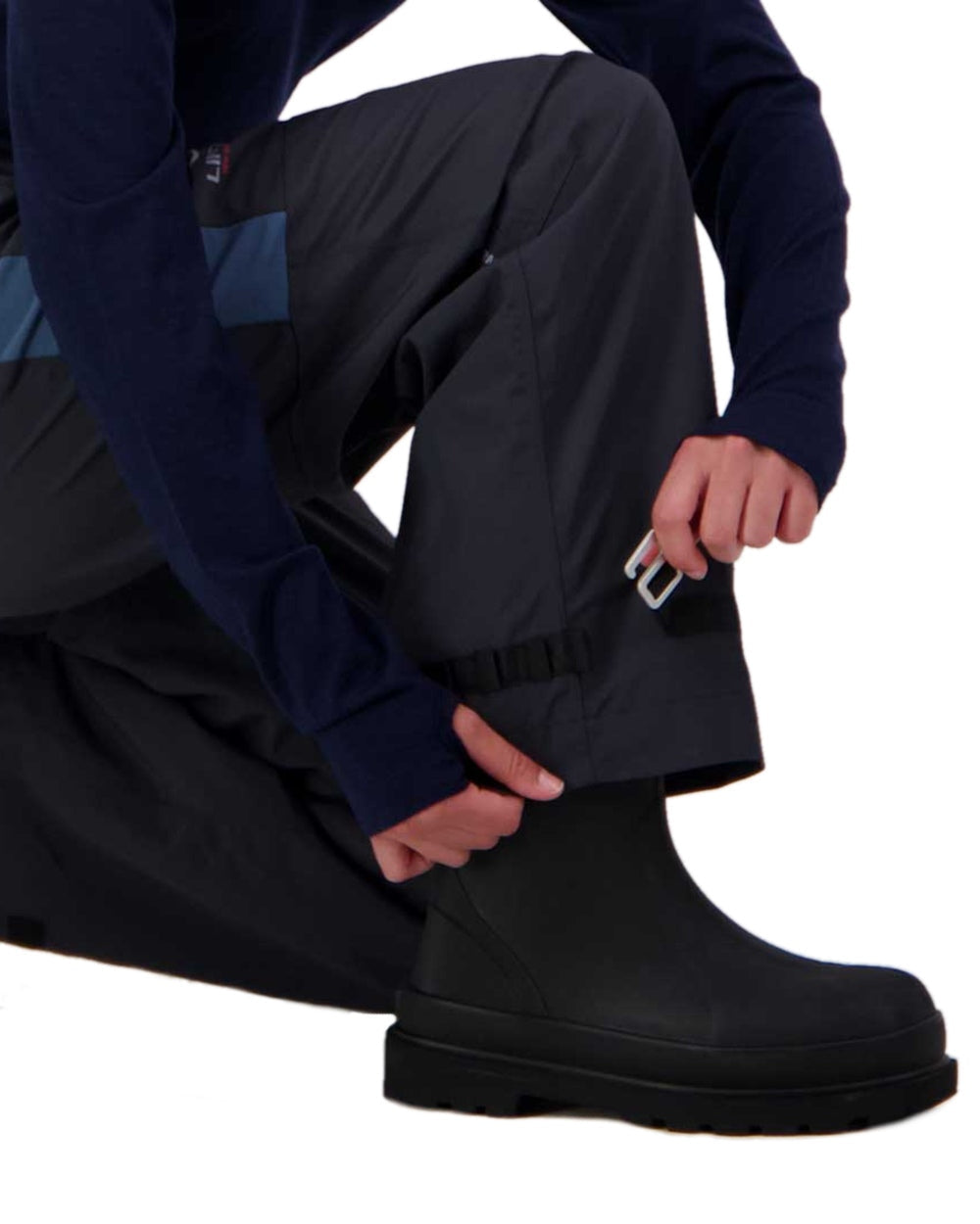 Stormy Weather Ebony Coloured Line 7 Womens Storm Armour10 Waterproof 2 Layer Overtrouser on white background 