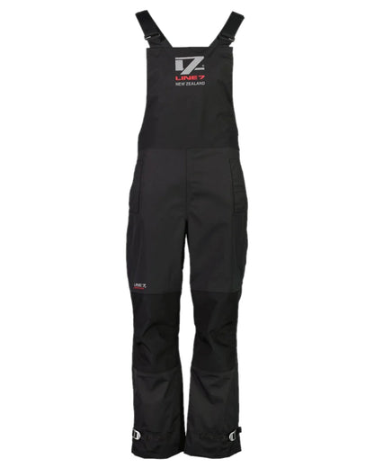 Black Coloured Line 7 Womens Territory Storm Pro20 Waterproof Bib Overtrouser on white background 