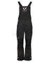Black Coloured Line 7 Womens Territory Storm Pro20 Waterproof Bib Overtrouser on white background 