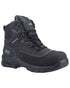 Black Coloured Magnum Broadside 6.0 CT CP Waterproof Safety Boots on white background 