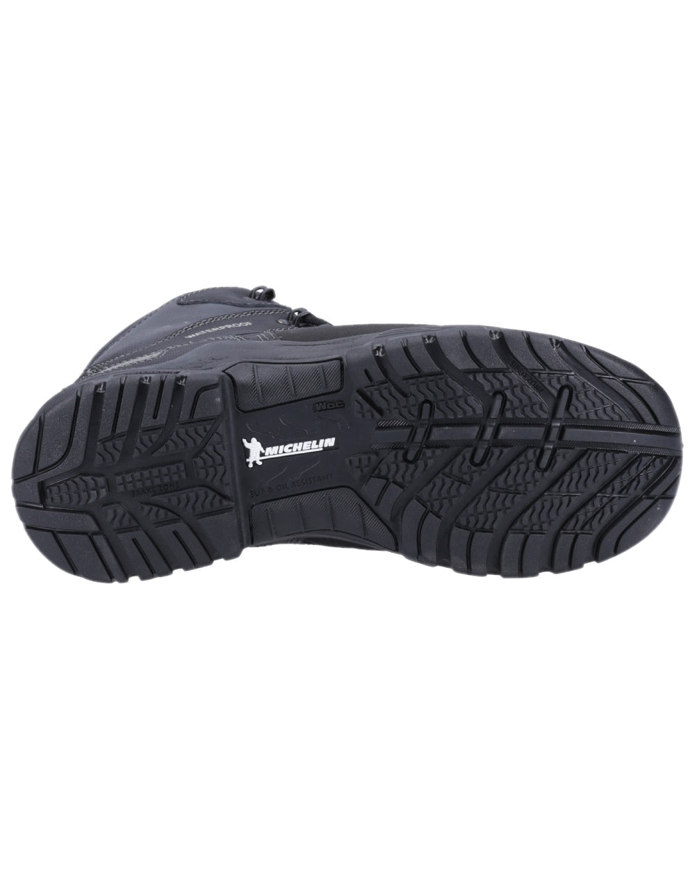 Black Coloured Magnum Broadside 6.0 CT CP Waterproof Safety Boots on white background 