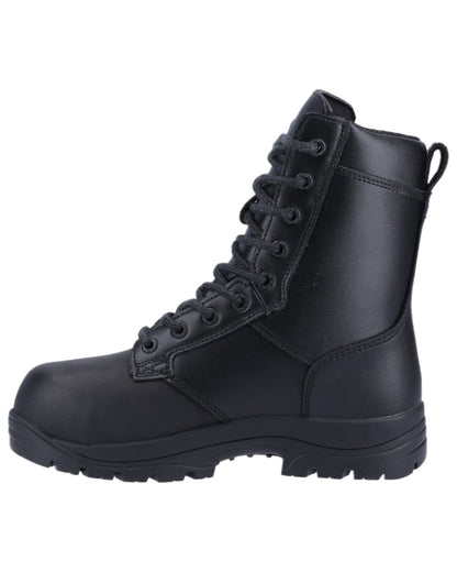 Black Coloured Magnum Elite Shield Met CT CP Waterproof Uniform Safety Boots on white background 