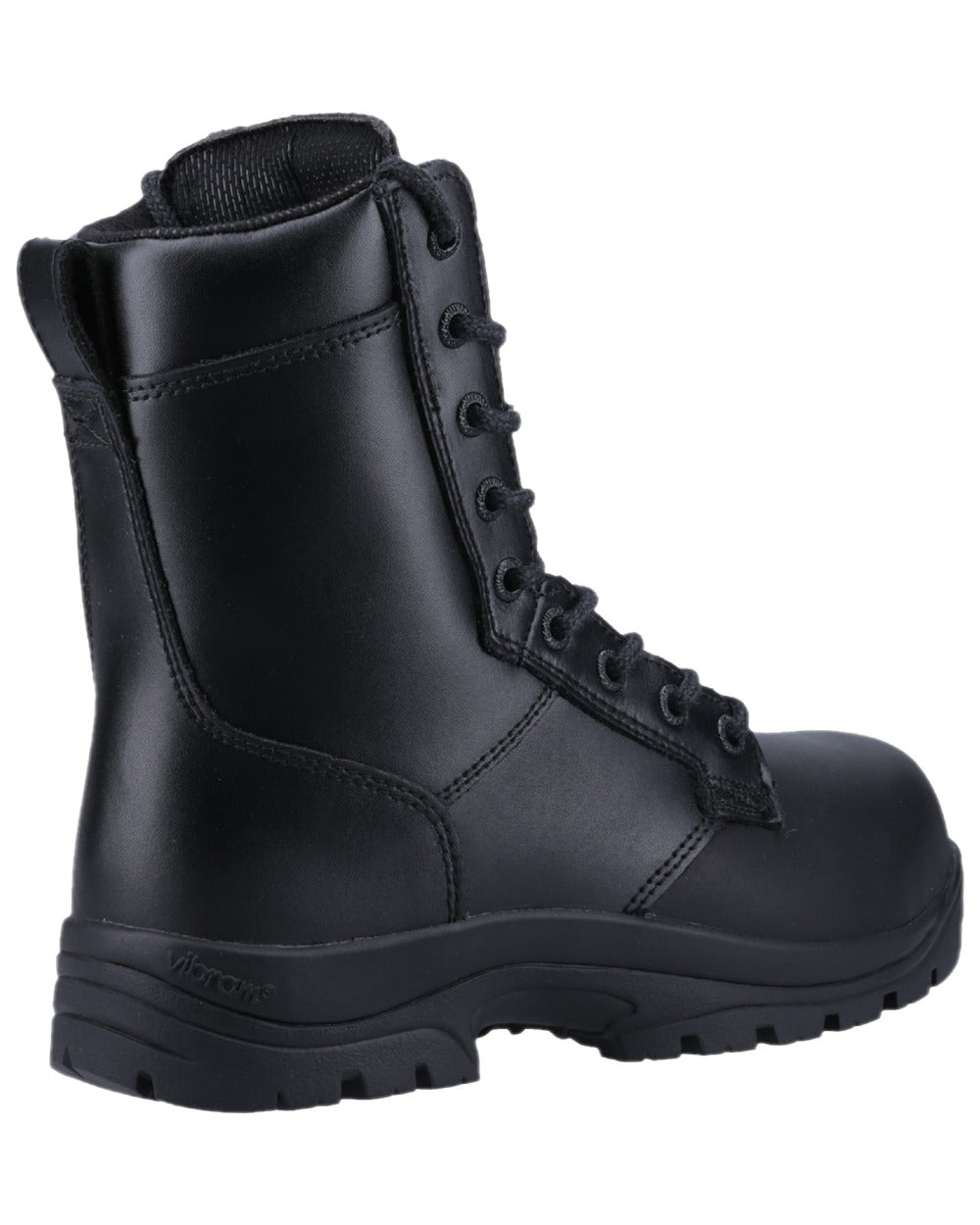 Black Coloured Magnum Elite Shield Met CT CP Waterproof Uniform Safety Boots on white background 