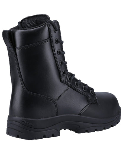 Black Coloured Magnum Elite Shield Met CT CP Waterproof Uniform Safety Boots on white background 
