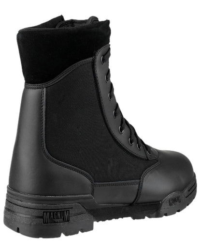 Black Coloured Magnum Mens Classic Uniform Boots on white background 