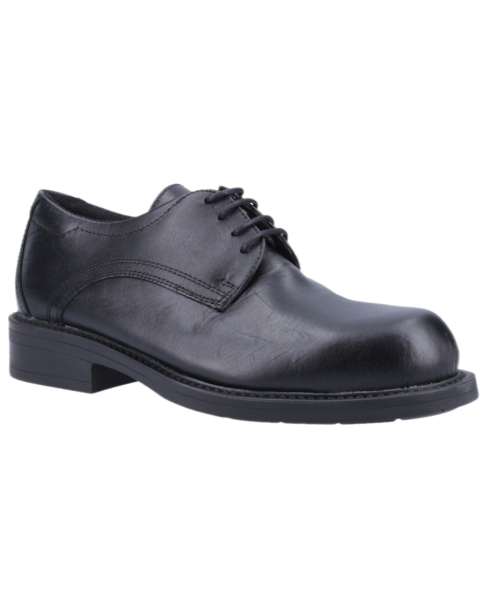 Black Coloured Magnum Mens Duty Lite CT Uniform Safety Shoes on white background 