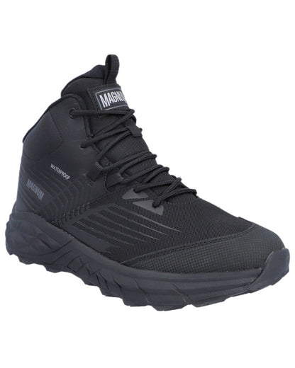 Black Coloured Magnum Mens Geo Storm 6.0 Waterproof Boots on white background 