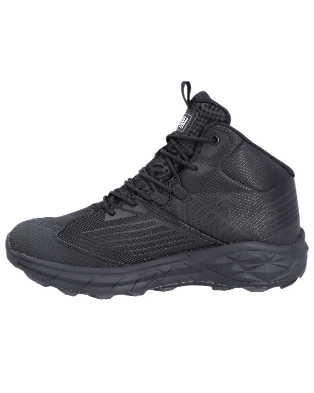 Black Coloured Magnum Mens Geo Storm 6.0 Waterproof Boots on white background 