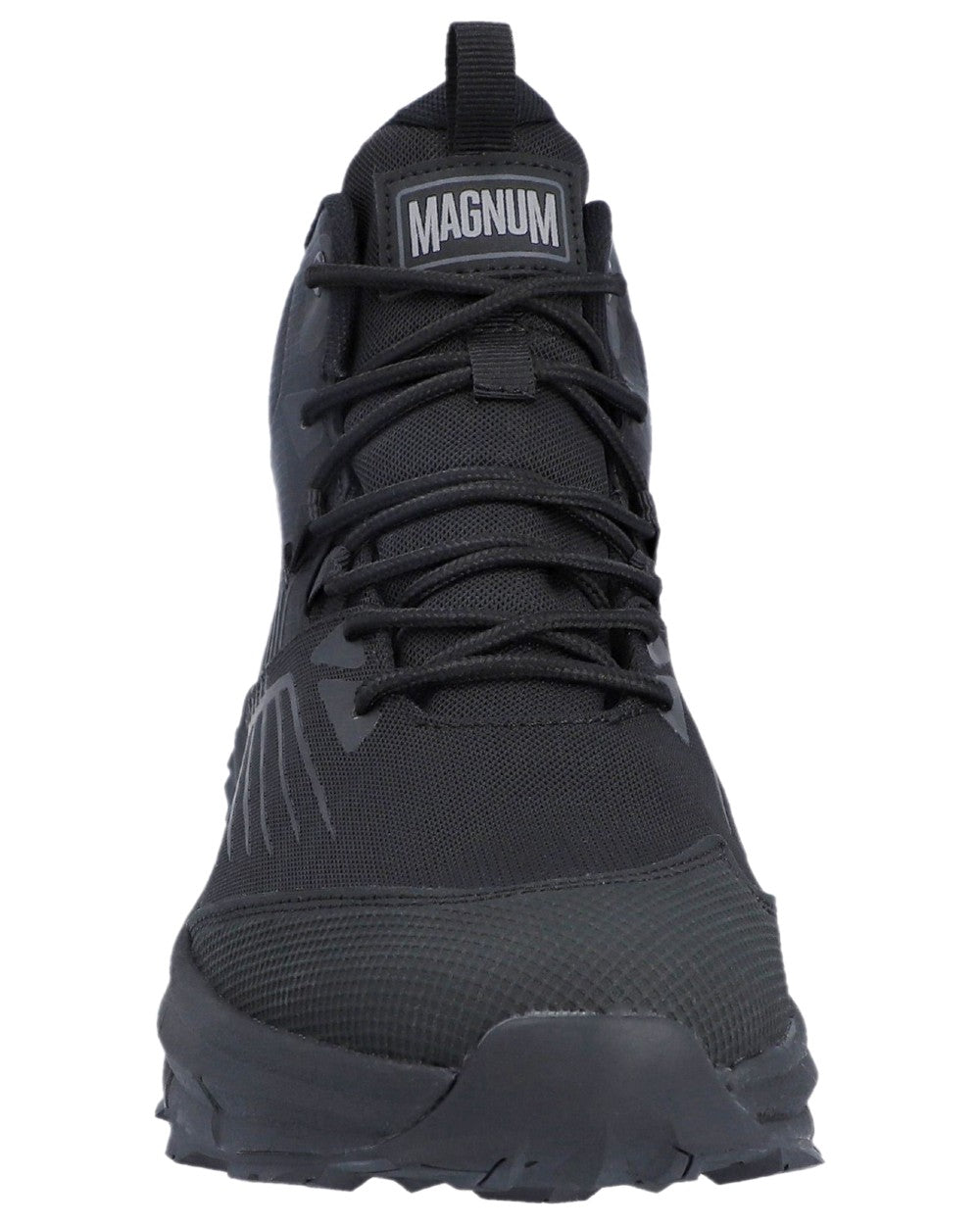 Black Coloured Magnum Mens Geo Storm 6.0 Waterproof Boots on white background 