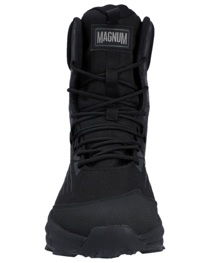 Black Coloured Magnum Mens Geo Storm 8.0 Waterproof Boots on white background 