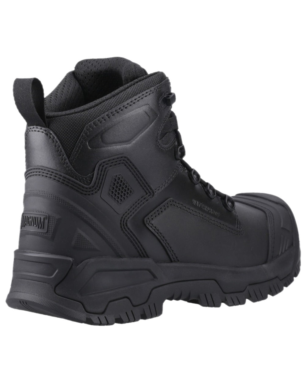 Black Coloured Magnum Mens Highway 6.0 Safety Boots on white background 