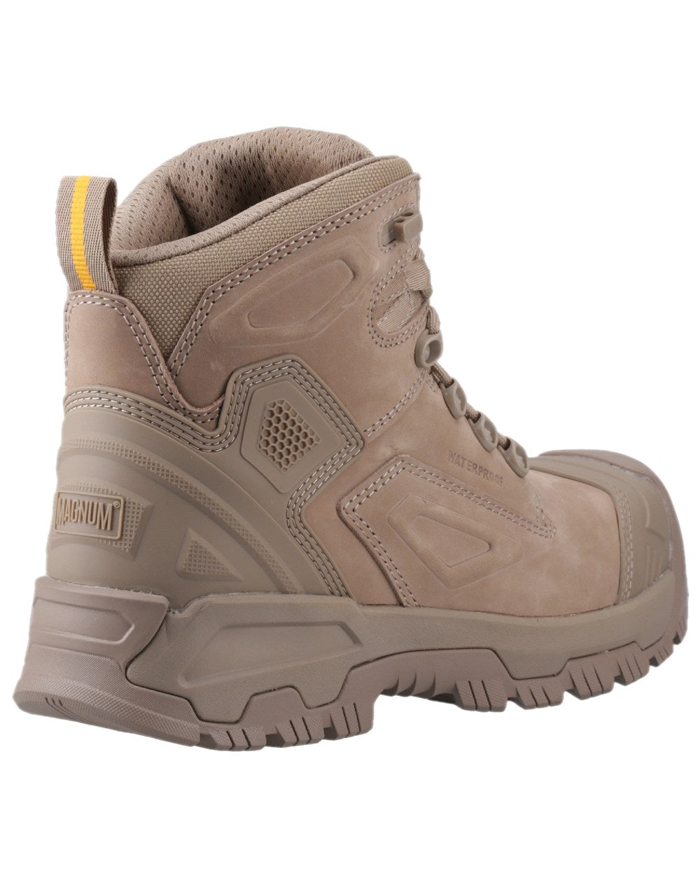 Nubuck Stone Coloured Magnum Mens Highway 6.0 Safety Boots on white background 