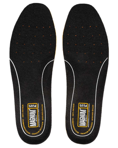 Black Coloured Magnum Mens M-Pact Insoles on white background 