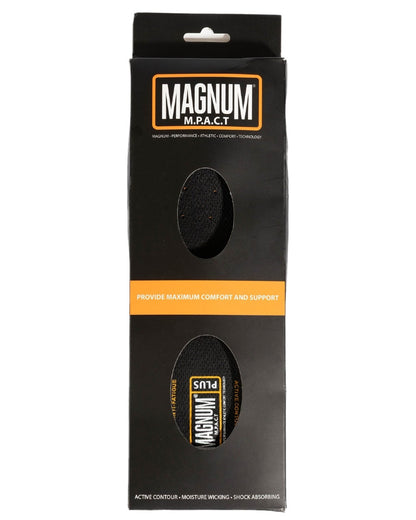 Black Coloured Magnum Mens M-Pact Insoles on white background 
