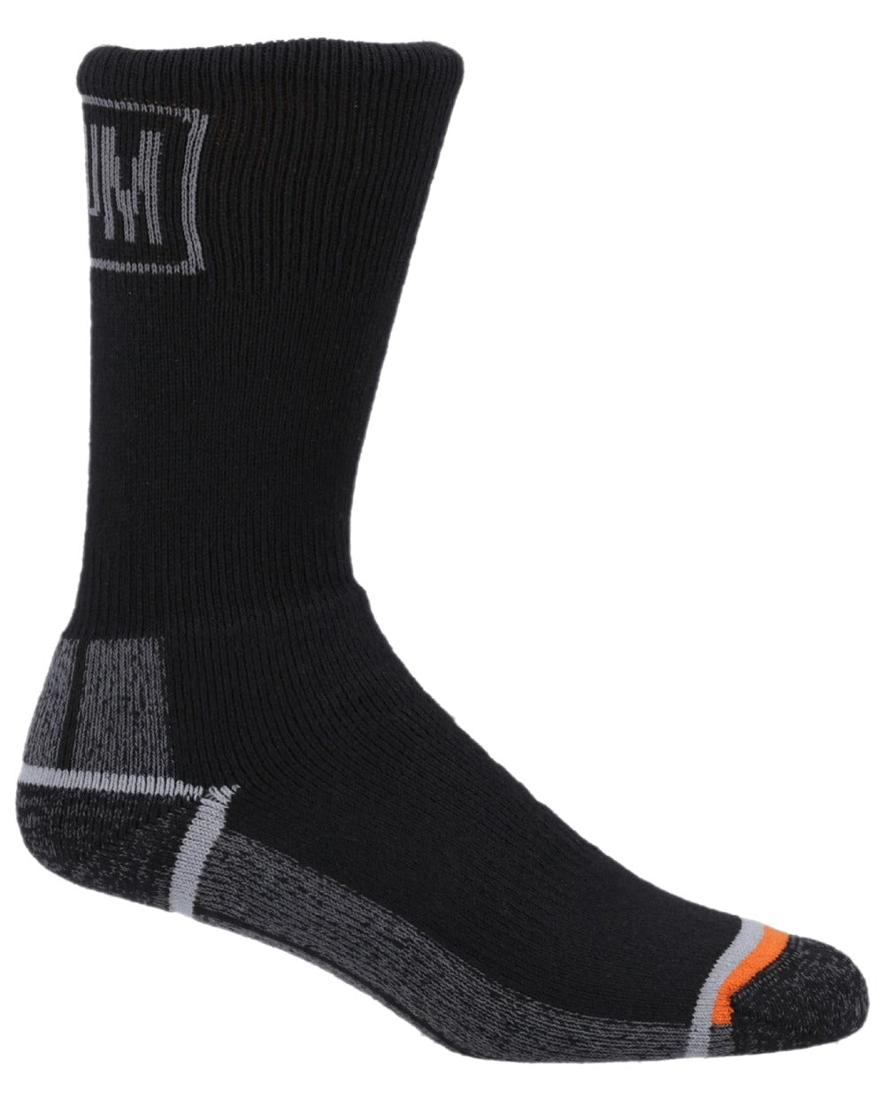 Black Coloured Magnum Mens MX-5 Heavyweight Socks With Merino Wool on white background 