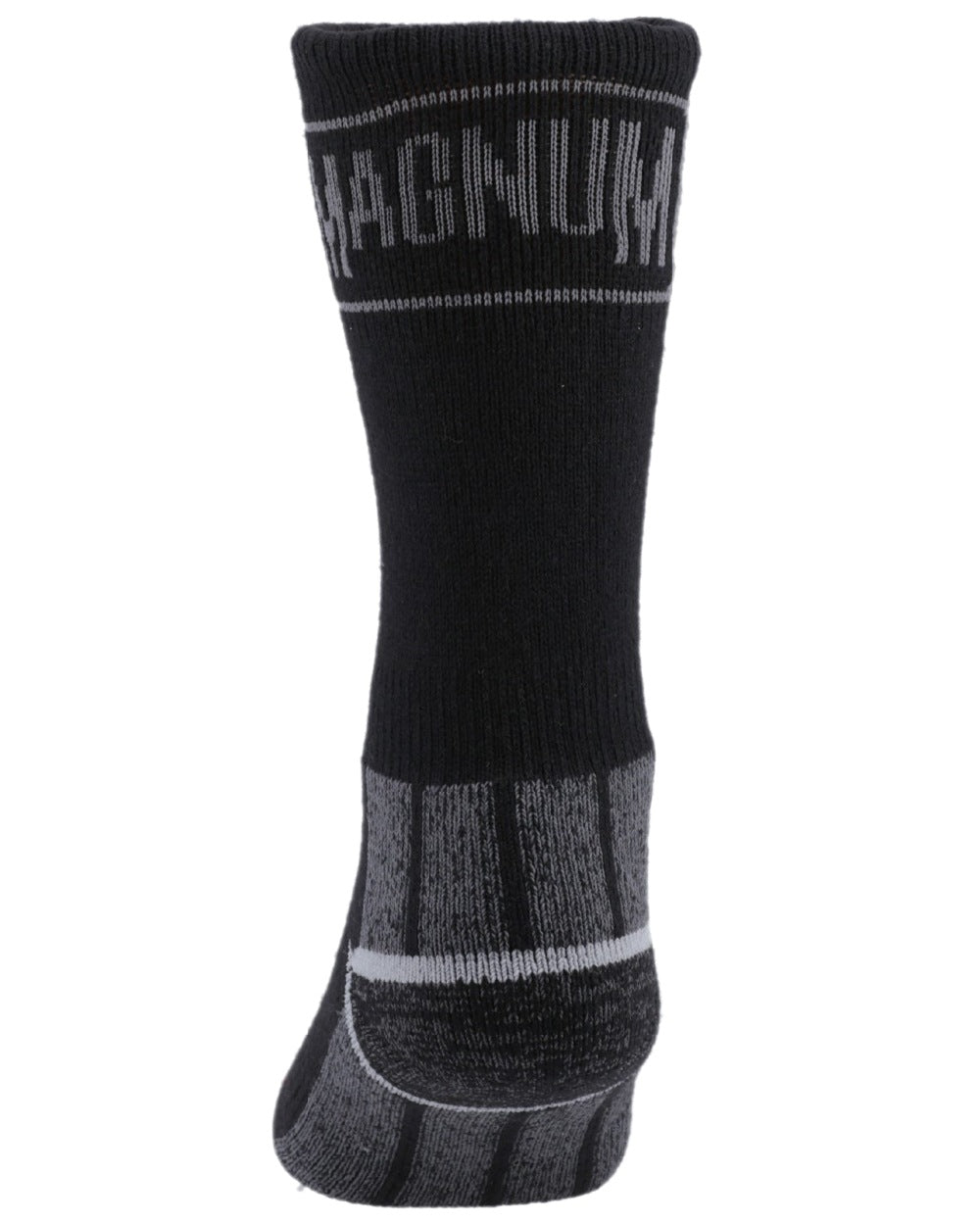 Black Coloured Magnum Mens MX-5 Heavyweight Socks With Merino Wool on white background 