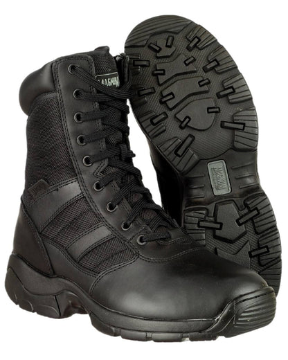 Black Coloured Magnum Mens Panther 8.0 Uniform Boots on white background 