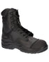 Black Coloured Magnum Mens Rigmaster 8.0 Side-Zip CT CP WP Uniform Safety Boots on white background 