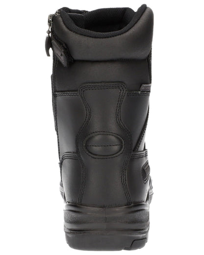 Black Coloured Magnum Mens Rigmaster 8.0 Side-Zip CT CP WP Uniform Safety Boots on white background 