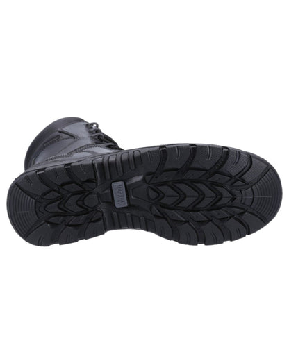 Black Coloured Magnum Mens Rigmaster 8.0 Side-Zip CT CP WP Uniform Safety Boots on white background 