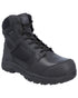 Black Coloured Magnum Mens Spider Exo 6.0 CT Waterproof Safety Boots on white background 