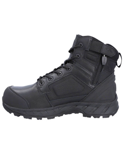 Black Coloured Magnum Mens Spider Exo 6.0 CT Waterproof Safety Boots on white background 