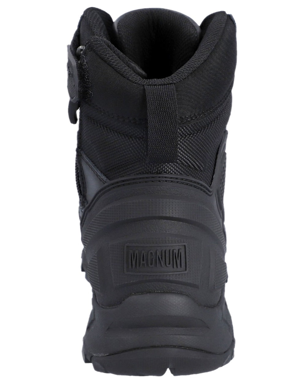 Black Coloured Magnum Mens Spider Exo 6.0 SZ Occupational Boots on white background 