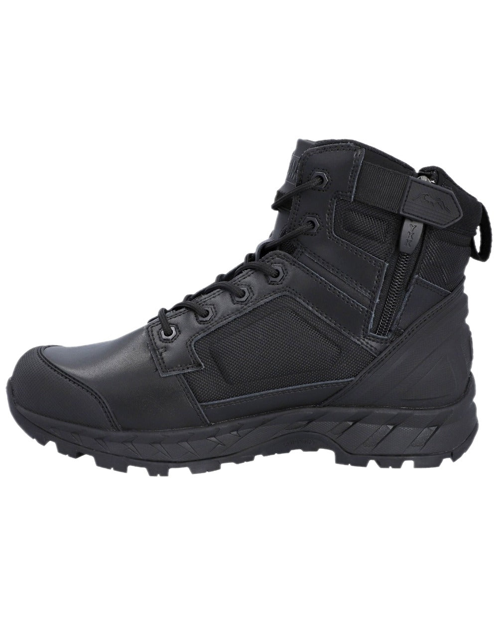 Black Coloured Magnum Mens Spider Exo 6.0 SZ Occupational Boots on white background 