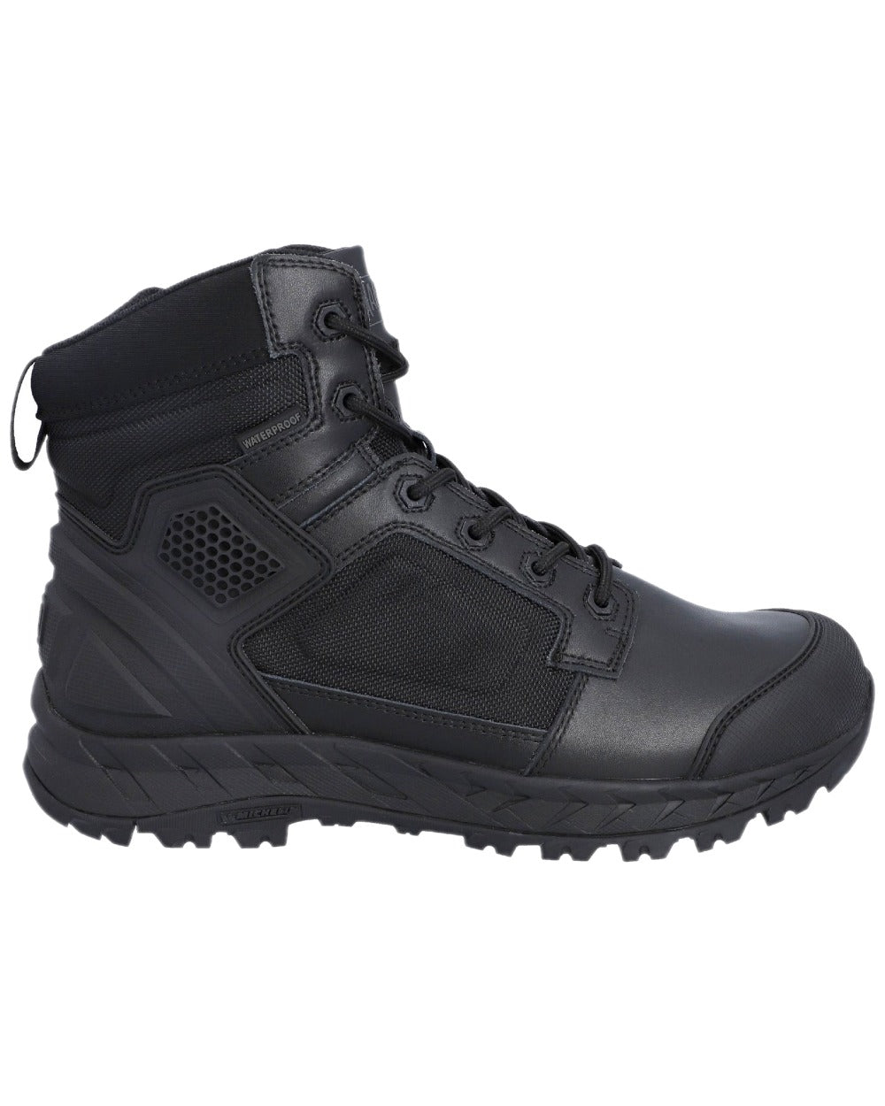 Black Coloured Magnum Mens Spider Exo 6.0 SZ Occupational Boots on white background 