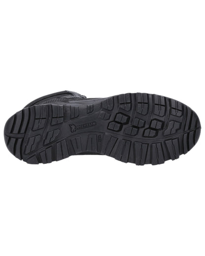 Black Coloured Magnum Mens Spider Exo 6.0 Waterproof M-Lock Occupational Boots on white background 