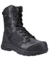 Black Coloured Magnum Mens Spider Exo 8.0 CT Waterproof Safety Boots on white background 