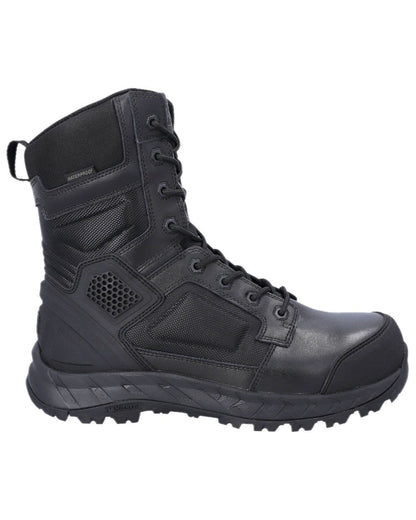 Black Coloured Magnum Mens Spider Exo 8.0 CT Waterproof Safety Boots on white background 