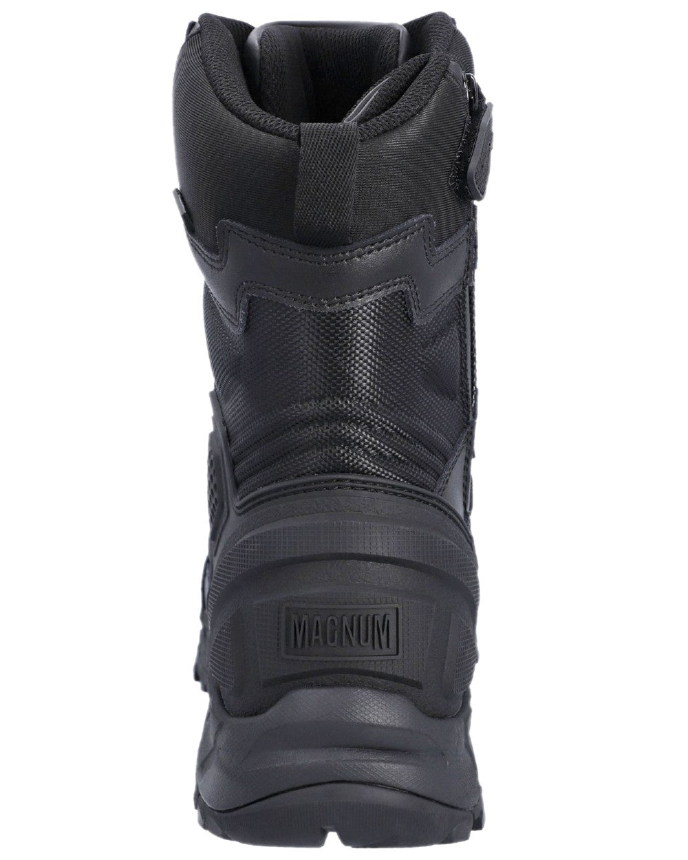 Black Coloured Magnum Mens Spider Exo 8.0 CT Waterproof Safety Boots on white background 