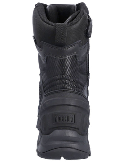 Black Coloured Magnum Mens Spider Exo 8.0 CT Waterproof Safety Boots on white background 
