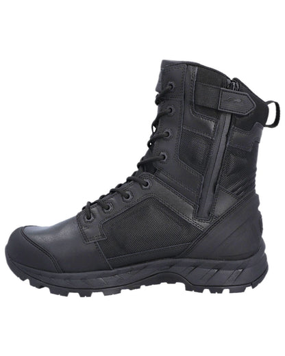 Black Coloured Magnum Mens Spider Exo 8.0 SZ Waterproof Occupational Boots on white background 