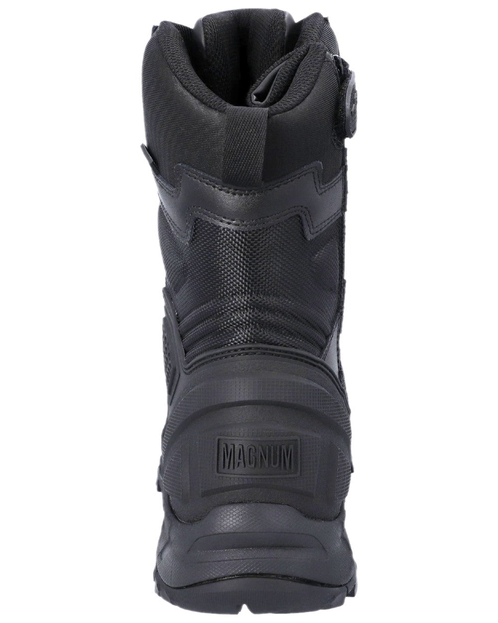 Black Coloured Magnum Mens Spider Exo 8.0 SZ Waterproof Occupational Boots on white background 
